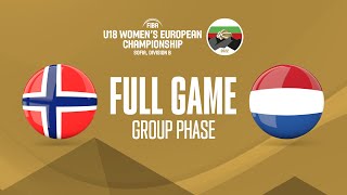 Norway v Netherlands |  Full Basketball Game | FIBA U18 Women's European Championship 2022