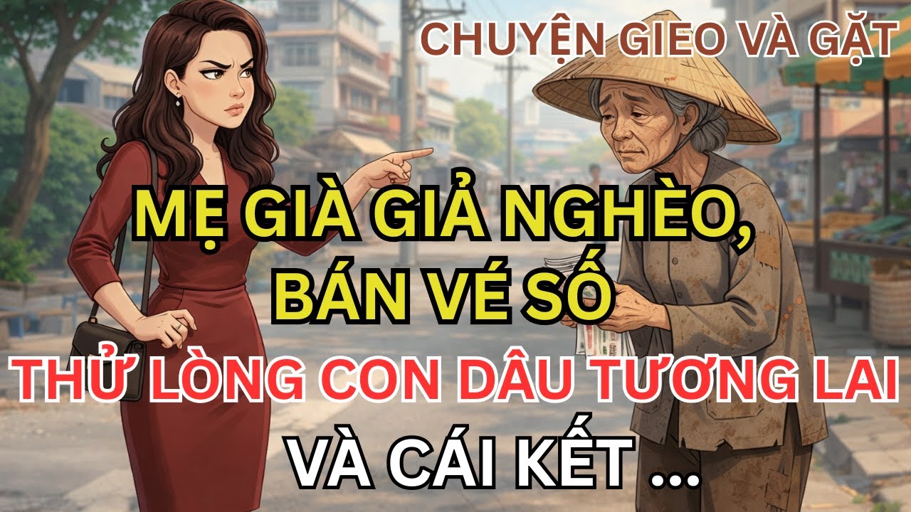 Câu Chuyện Nhân Quả   Mẹ Già Giả Nghèo Đi Bán Vé Số Thử Lòng Con Dâu Tương Lai Và Cái Kết!
