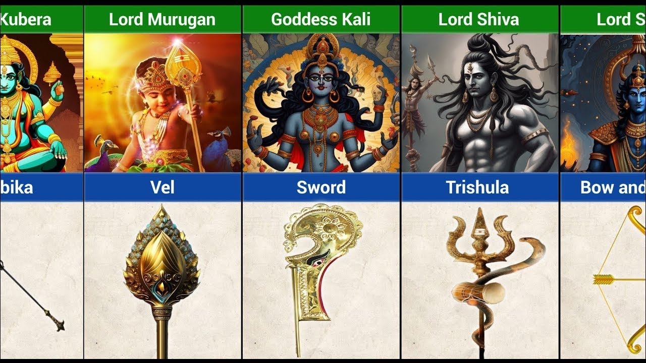 The Ultimate Guide to Gods and Their Weapons |  Insight Compare