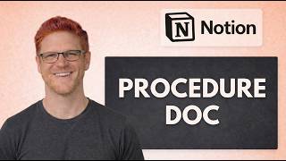 How To Build A Standard Operating Procedure Doc in Notion [Easy Tutorial]
