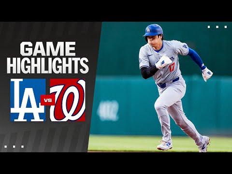 Dodgers vs. Nationals Game Highlights (4/24/24) 