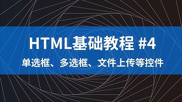 HTML基础教程#4 - 表单类标签(二)(单选框、多选框、文件上传等控件) (2020年)