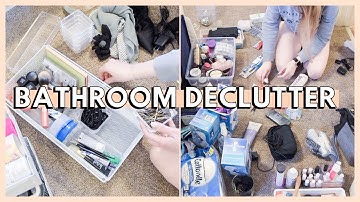 DECLUTTERING & ORGANIZING MY BATHROOM 2021 | bathroom declutter + master bathroom organization ideas