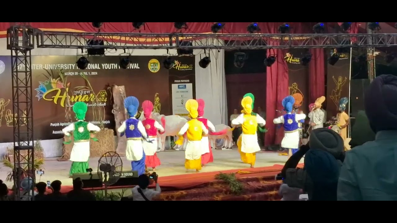 Bhangra Patiala University 2nd in Inter University National Youth Festival at PAU LDH -Sarwan Dholi