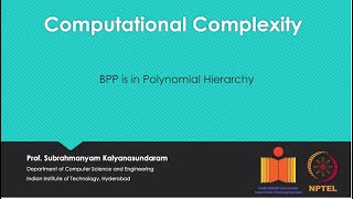 mod06lec32 - BPP is in Polynomial Hierarchy