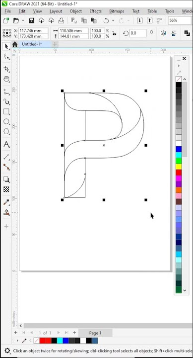 Logo design with P Letter in CorelDraw😊👌#shorts #coreldraw