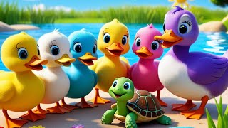Little Ducks And The Tiny Turtle Fun Kids Song Nursery Rhymes & Baby Songs