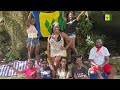 Vincy youtubers link up  roast chicken fish breadfruit  table rock hike bath three pond falls