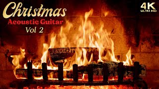 Crackling Christmas Fireplace & Acoustic Guitar Christmas Music Ambience  Music by Chris Weeks