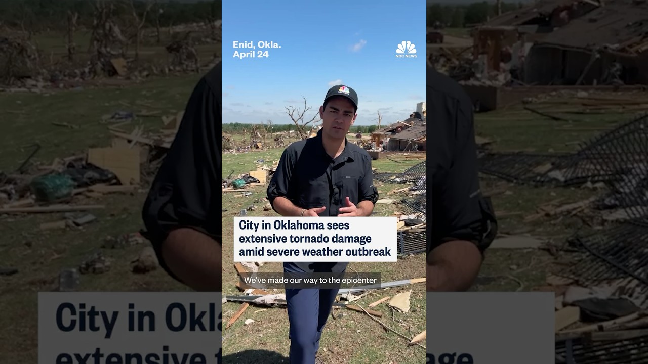 City in Oklahoma sees extensive tornado damage amid severe weather outbreak