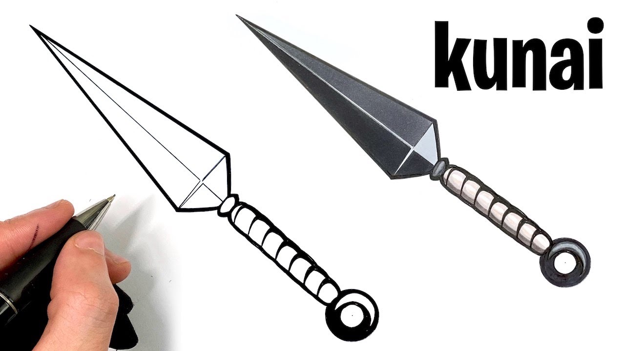 aprendendo a desenhar kunai naruto｜Recherche TikTok