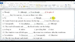 Bài 83. Bài tập trắc nghiệm liên từ (conjunctions) | Tiếng Anh thầy Minh