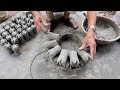 Fun And Ideas Cement at Home - Techniques Build A Pots Cement From Plastic Bottle And Cement