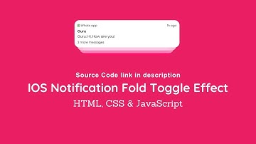 IOS Notification Fold Toggle with HTML CSS and JavaScript Code
