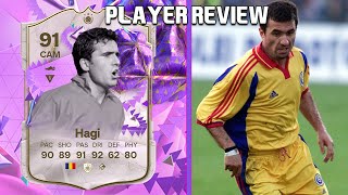 ABOUT TIME!! 🇷🇴 91 ULTIMATE BIRTHDAY ICON HAGI PLAYER REVIEW! FC 24 ULTIMATE TEAM