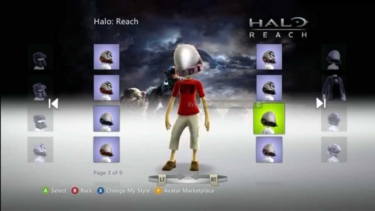 Halo Reach Avatar Markplace Items YouTube