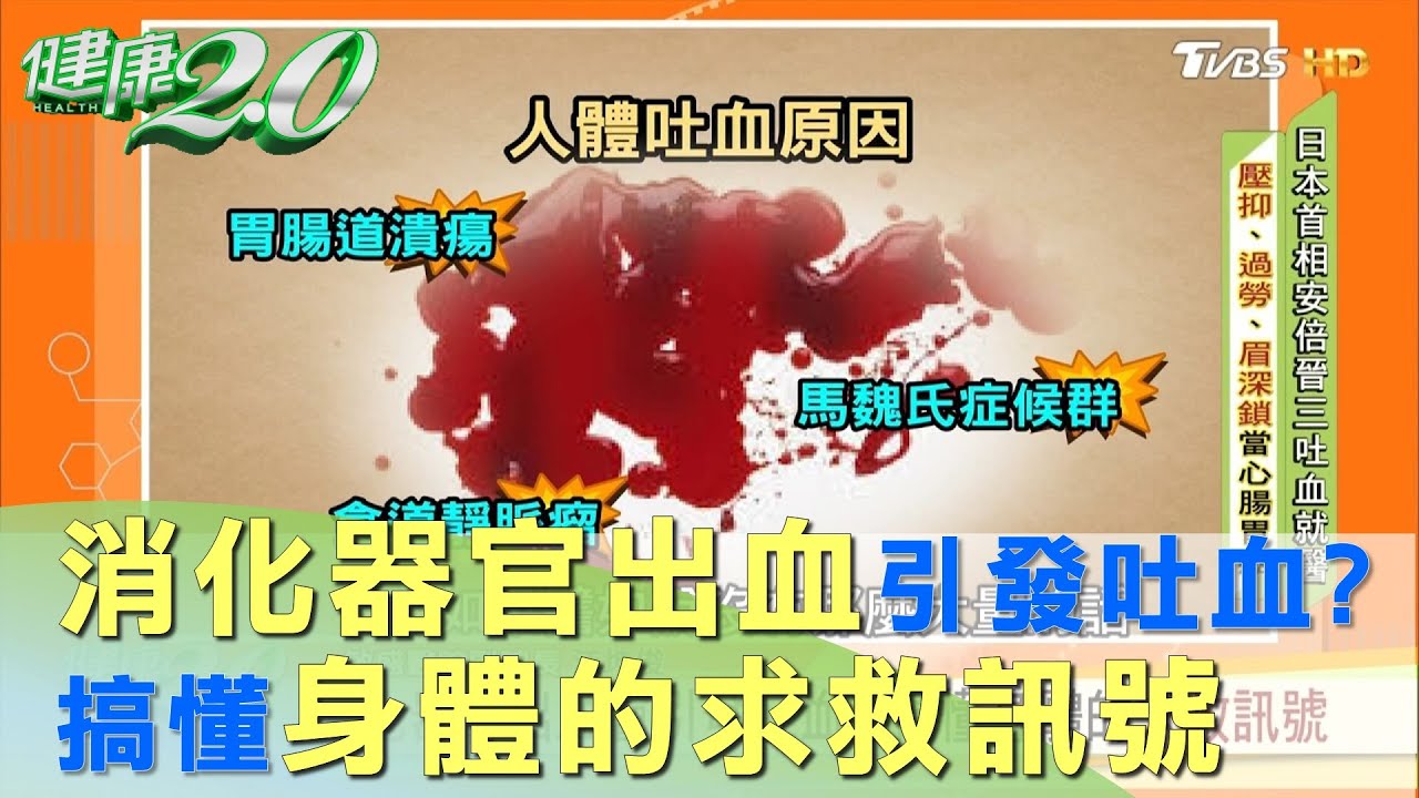 消化器官出血會引發吐血? 搞懂身體的求救訊號 健康2.0 - YouTube