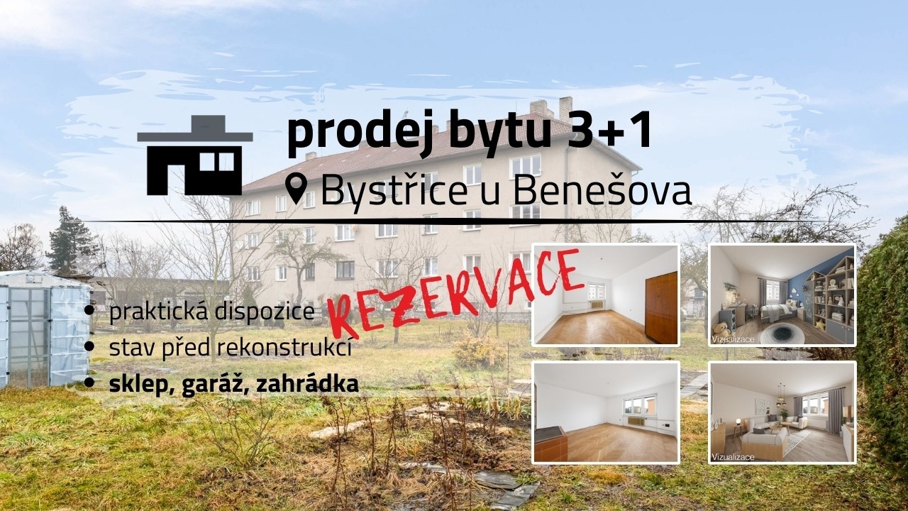 prodej bytu před rekonstrukcí - byt Bystřice | Jindřich Kuthan realitní makléř