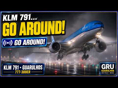 Voo KLM 791 realiza arremetida no Aeroporto de Guarulhos sob controle da torre