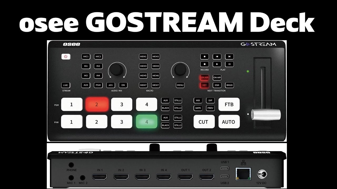 Simple AND Powerful Streaming Hardware Switcher: osee GoSTREAM