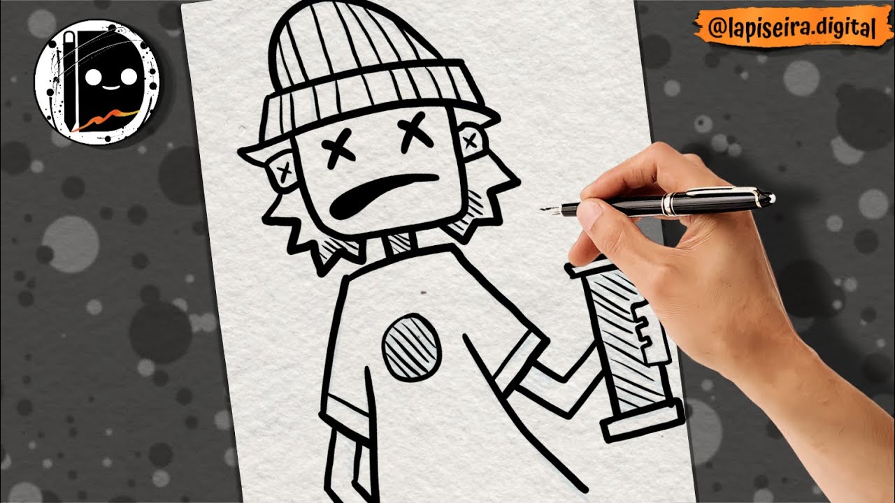 Como desenhar um garoto grafiteiro passo a pass