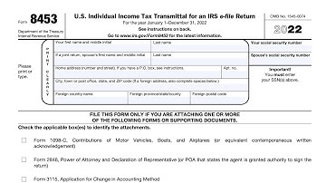 IRS Form 8453 walkthrough ARCHIVED COPY - READ COMMENTS ONLY