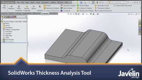 SolidWorks Thickness Analysis Tool