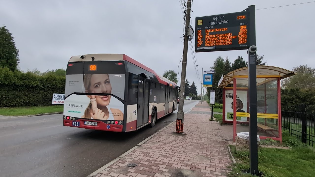 Solaris Urbino 12 IV #805 (PKM Sosnowiec) Przejazd na linii 99