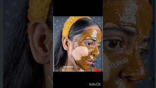 Turmeric powder and Rose 🌹 powder facial Brightening glow tips #shortvideo #youtubeshorts #skincare