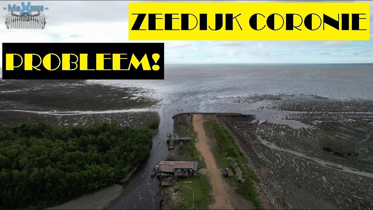 Coronie zeedijk.. Het wordt erger!! (zie links vorige filmpjes in de omschrijving)