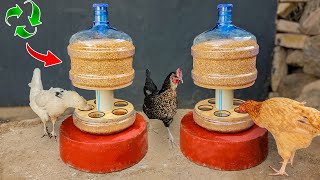 Extraordinary Chicken Feeder | Making a 10 KG storage chicken feeder from a carboy