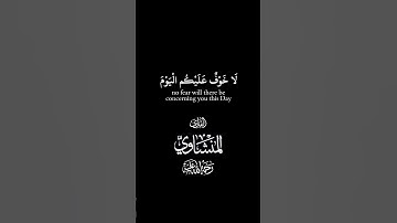 يا عباد لا خوف عليكم اليوم و لا أنتم تحزنون، القارىء المنشاوي#تلاوة_خاشعة #كرومات #quran #حالات_واتس