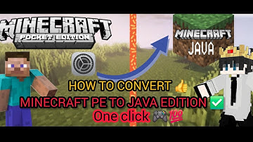 HOW TO CONVERT MINECRAFT PE : TO JAVA EDITION 💯🔗 