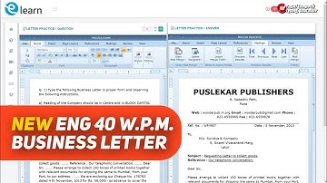 NEW GCC-TBC ENG 40 BUSSINES LETTER, Pragati Computer Typing, Dharashiv