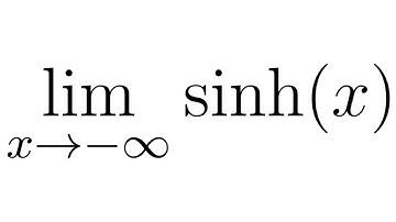 Limit of sinh(x) as x approaches negative infinity