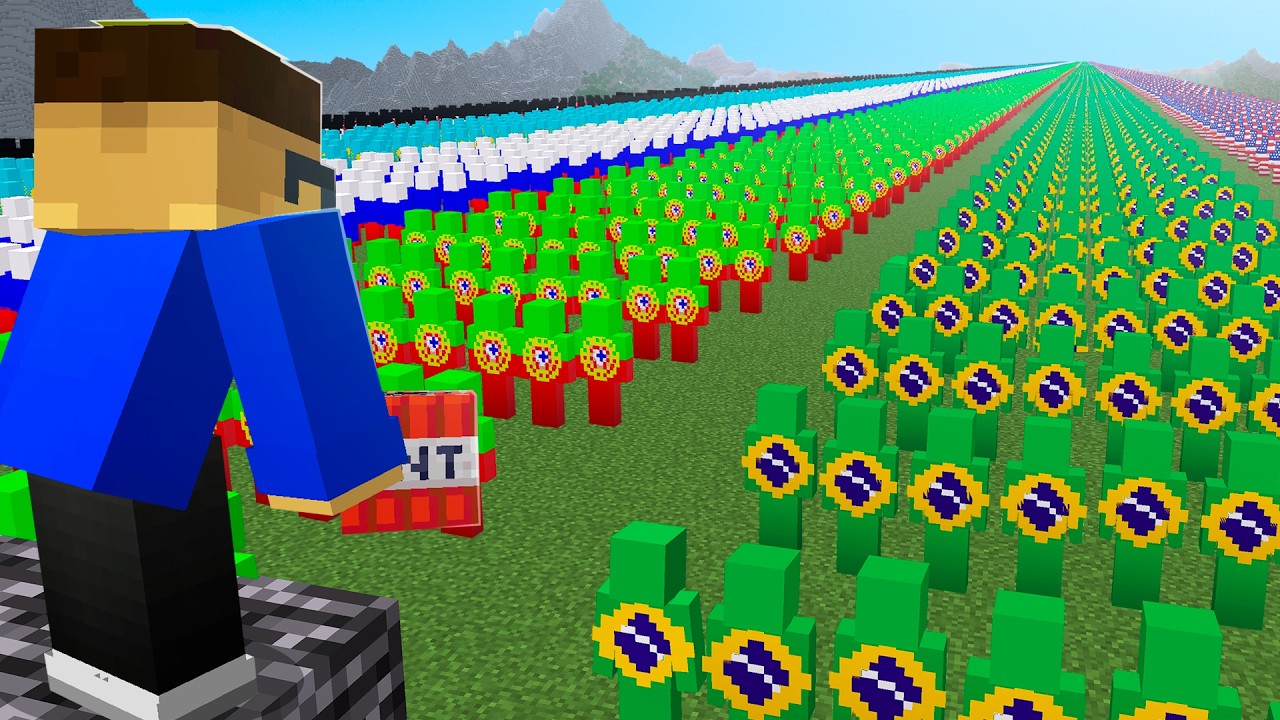 prendi 400 REPRESENTANTES de 400 PAÍSES no Minecraft