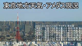 東京地方の天気現況/20230320_1200/TOKYO AMEDAS update