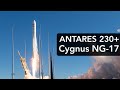 Запуск ракеты Antares 230+ от Northrop Grumman с кораблем Cygnus NG-17 к МКС