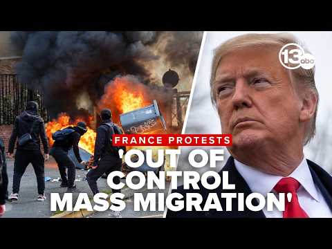 Trump blames immigration as France protests turn violent
