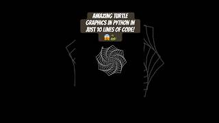 amazing turtle graphics in python in just 10 lines  #learnpython #pythonshorts #pythonshorts