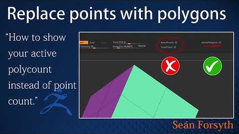 How to show your polygon count instead of point count in ZBrush