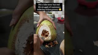 Online Grocery service scam  #milkbasket #reliance #scam #coconutwater  #life #struggle