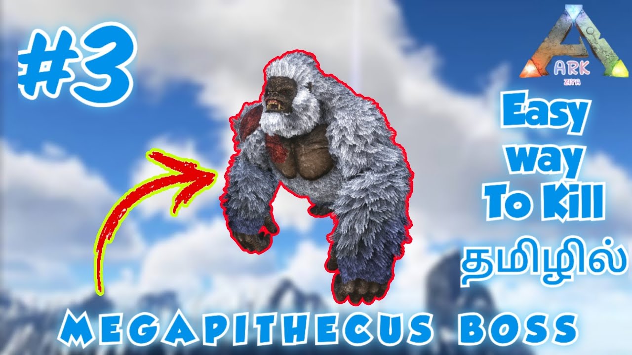 💀 Defeating the Megapithecus Boss in ARK Tamil! (Crazy Fight)