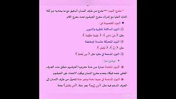 النون المشدده والمخفاه والمدغمة 