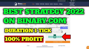 Best Strategy Binary.com 2022 on Binary.com - Duration 1 Tick || Never Loss 100% Profit