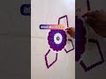 Easy Simple Creative Rangoli design #diwalirangoli #navratrirangoli #rangoli #muggulu