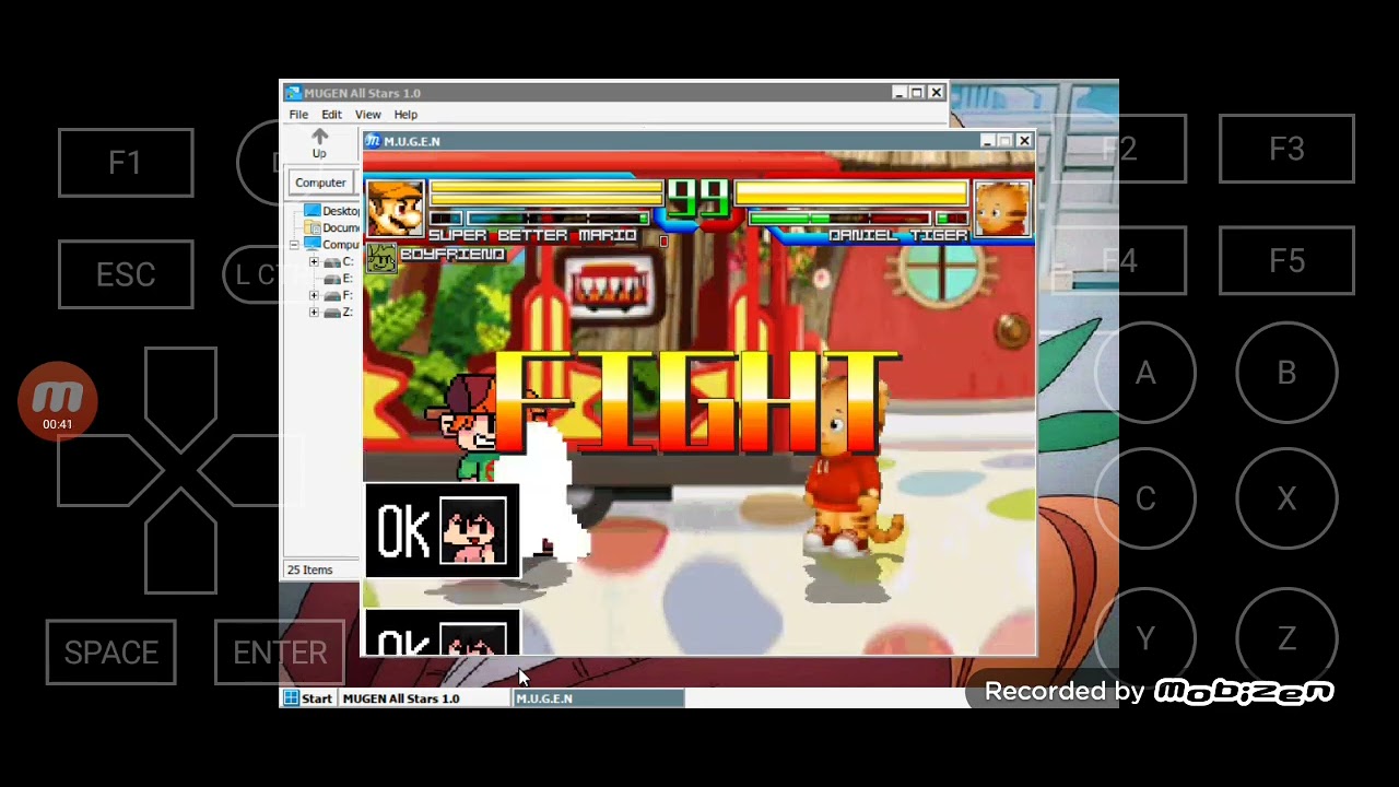 Mugen Battle #3162: Super Better Mario & Boyfriend vs Daniel Tiger