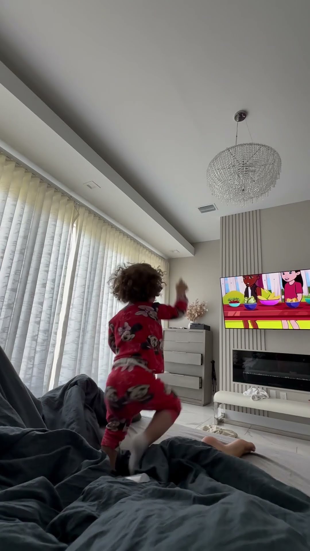 Sick baby dances as soon as she wakes up #shorts