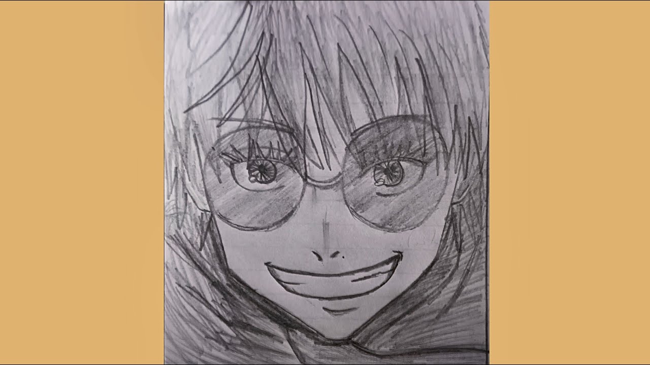 How to draw Anime Gojo|Easy Anime drawing|Gojo satoru drawing| jujutsu ...