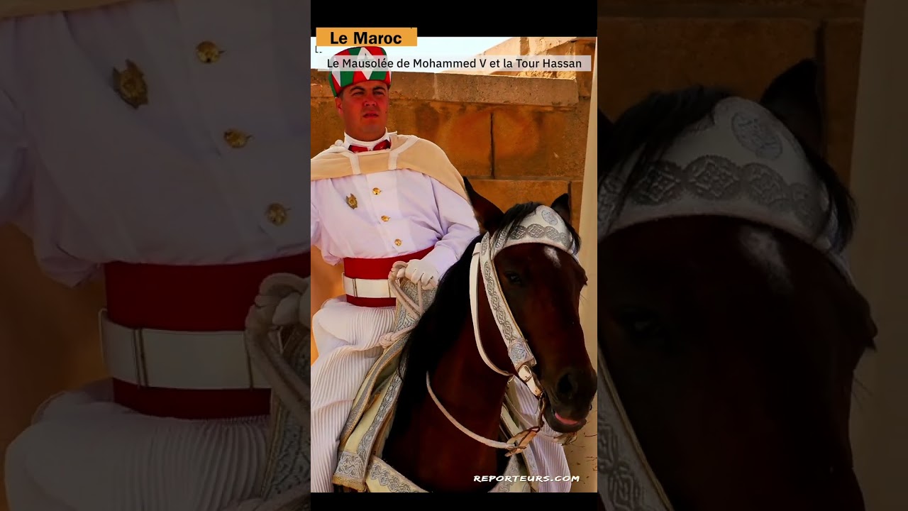 Maroc, le site du mausolée Mohammed-V et de la tour Hassan 